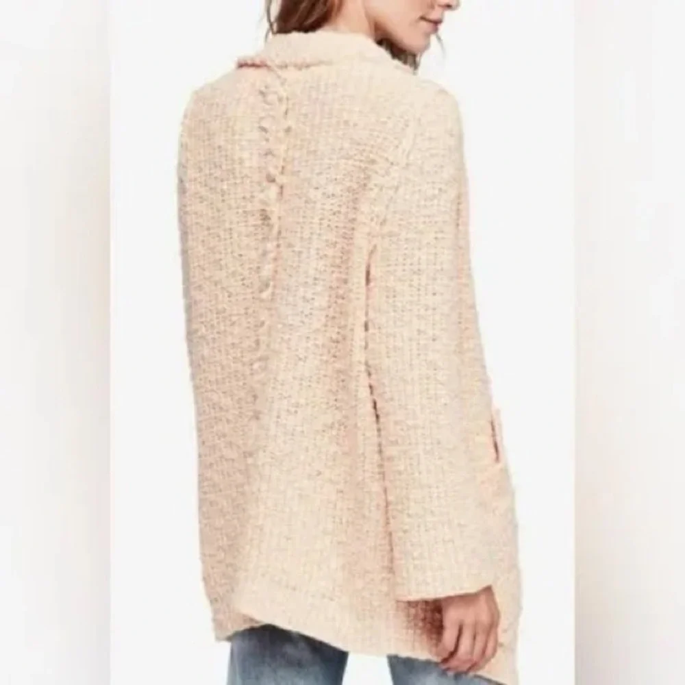 ✨ Free People Waterfront Cardigan Pink Peach‎ Knit | Size Medium ✨